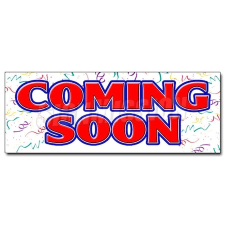 Amistad 24 in. Coming Soon Decal Sticker - Now Opening AM3928096